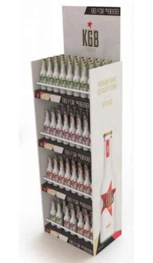 Cardboard Beverage Display Stand for KGB