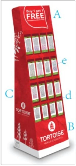 Cell Phone Accessories Cardboard Display Stand