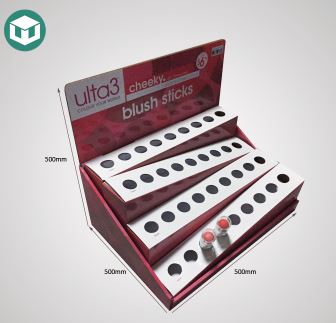 Lipstick cardboard display stand
