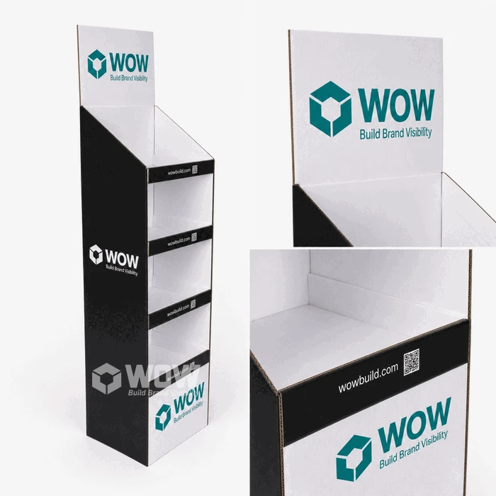 Cardboard Cosmetic Display For Skincare Products factory