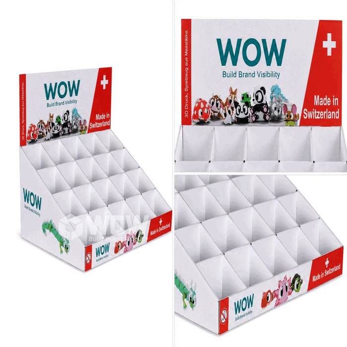 Cardboard Counter Display With Compartments factory