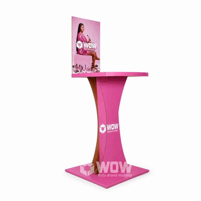 Cardboard Display Pedestal For Beauty Products