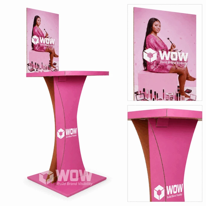 Cardboard Display Pedestal For Beauty Products factory