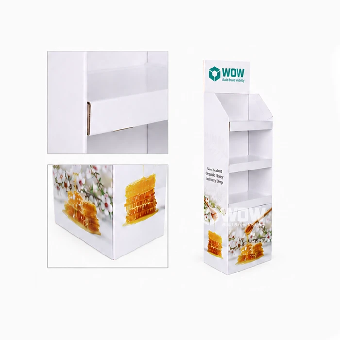 Cardboard Display Stand For Honey And Natural Food Products factory
