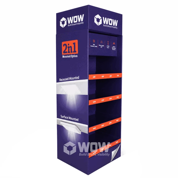 Cardboard Display Stand For LED Lighting