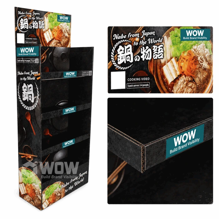 Cardboard Floor Display For Packaged Foods factory