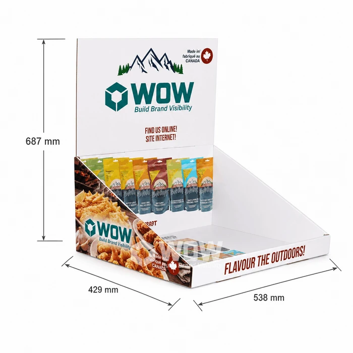 Cardboard PDQ Display Tray For Snack Products suppliers