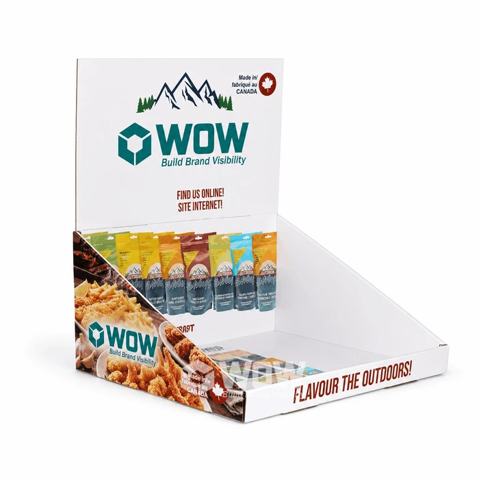 Cardboard PDQ Display Tray For Snack Products