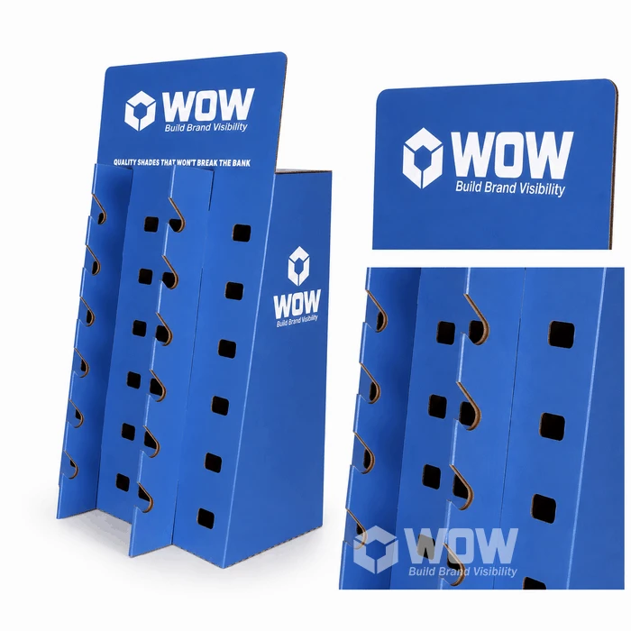Cardboard Pegboard Display Stand For Sunglasses factory