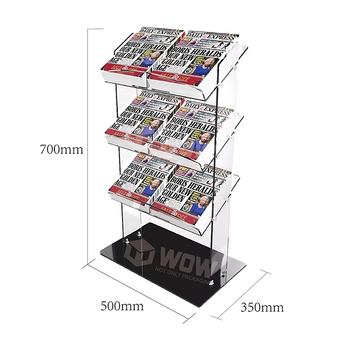 Custom Acrylic Newspaper Display Rack suppliers