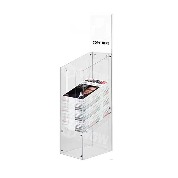 Custom Acrylic Rack With Square Bin For Magazines factory