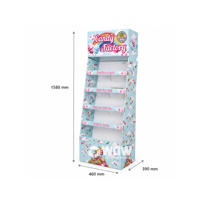 Custom Cardboard Shelf Display For Candy, Snacks suppliers