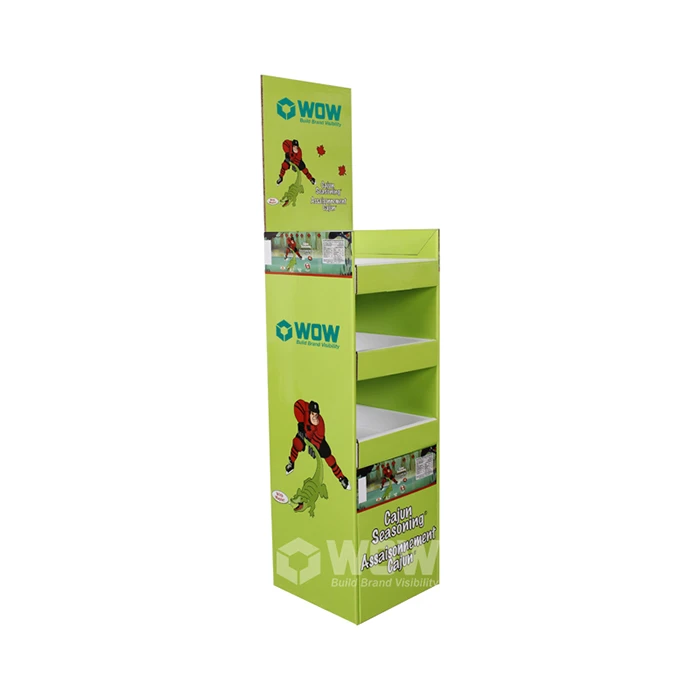 Custom Cardboard Snack Floor Display Stand
