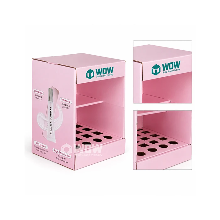 Custom Cosmetic Tester Display Stand For Lip Gloss And Beauty Products factory