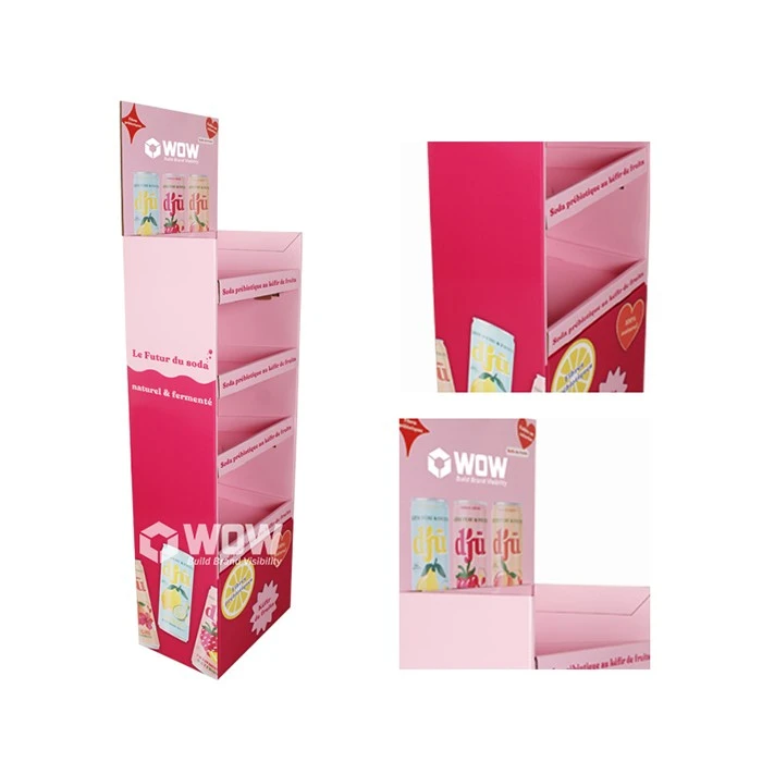 Custom Functional Beverage Floor Display Stand factory
