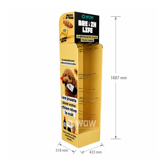 Custom Peg Hook Display Stand For Pet Toys suppliers