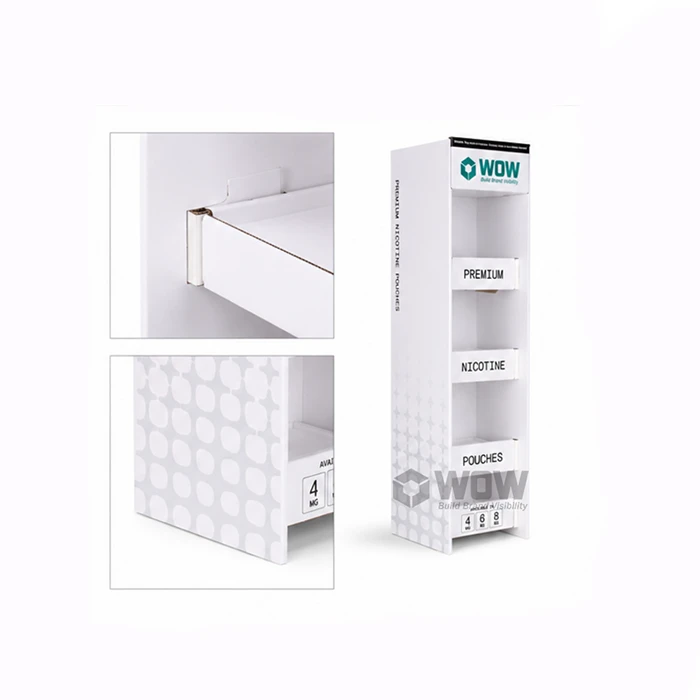 Easy Assembly Cardboard Floor Display Stand factory