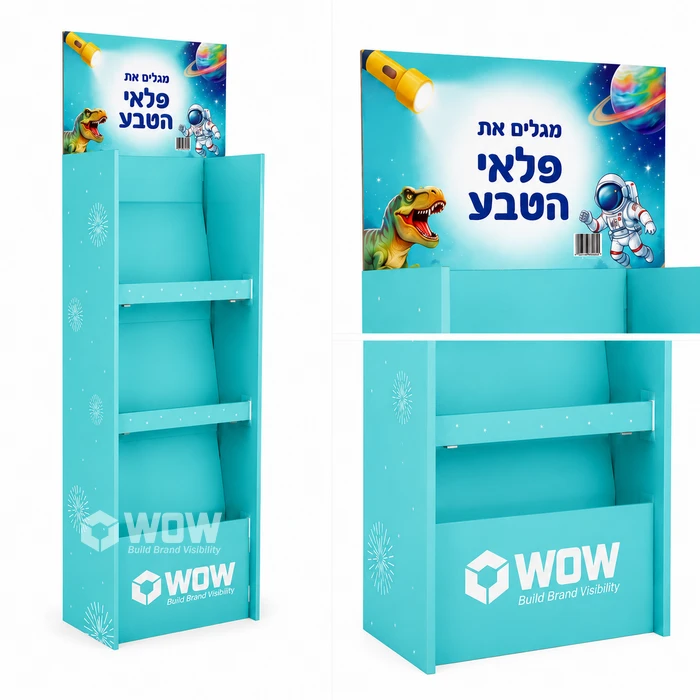 Educational Toy Cardboard Floor Display Stand factory