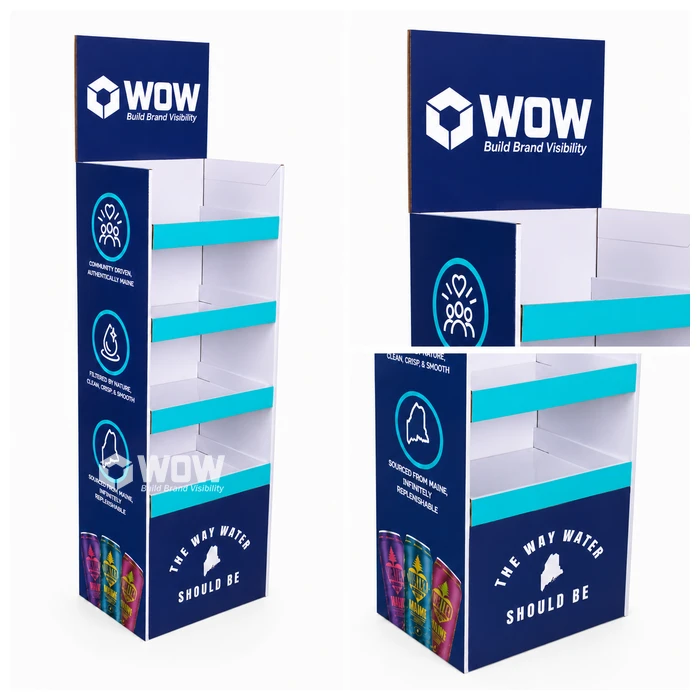 Energy Drink Cardboard Floor Display Stand Design factory