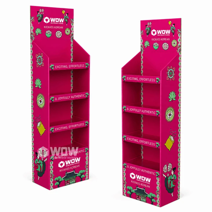 Four Tier Cardboard Floor Stand For Snacks best