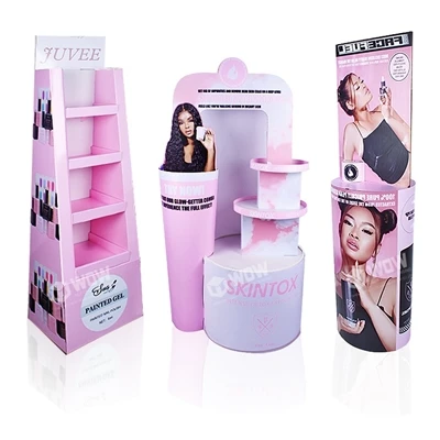 Customized Cosmetics Display Racks Enhance Brand Influence
