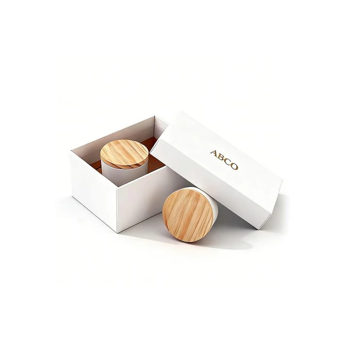 White Rigid Candle Gift Box Packaging
