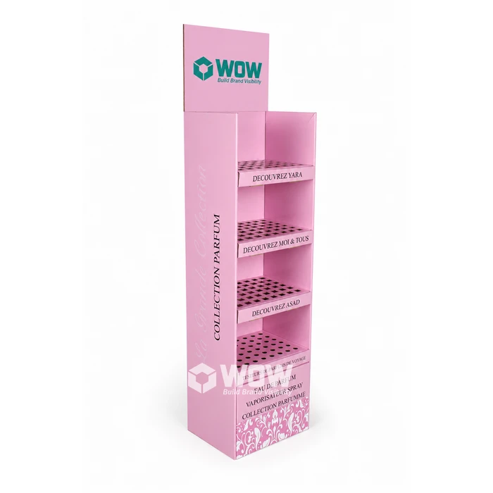 Perfume Cardboard Floor Display Stand Design