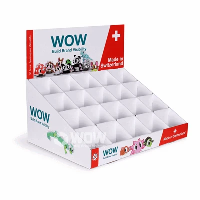 Cardboard Counter Display With Compartments