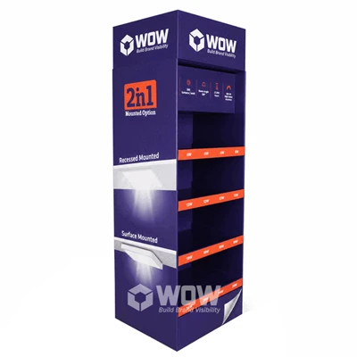 Cardboard Display Stand For LED Lighting