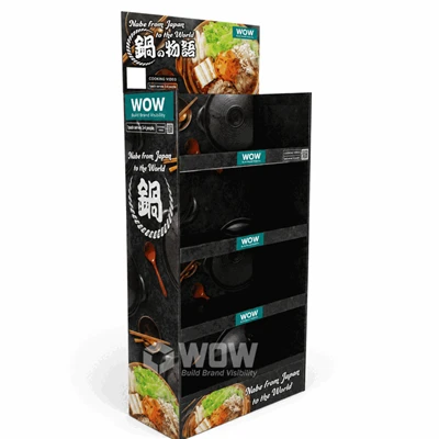 Cardboard Floor Display For Packaged Foods