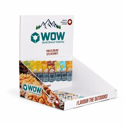 Cardboard PDQ Display Tray For Snack Products