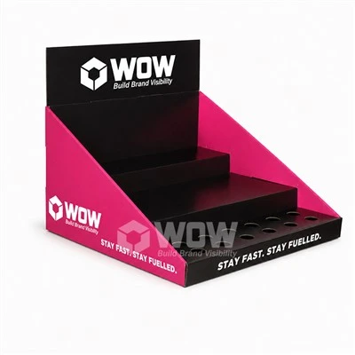Corrugated Countertop Display Stand With Product Slots