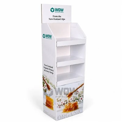 Organic Honey Cardboard Tiered Display Stand