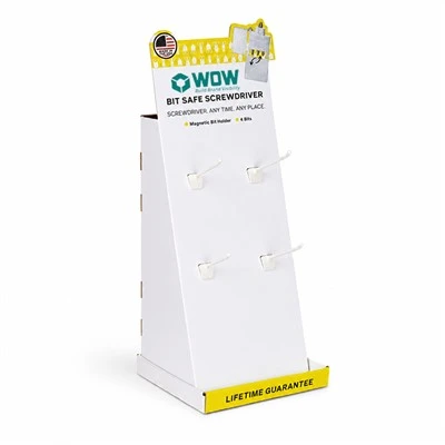 Cardboard Peg Hook Display Stand For Small Product Presentation