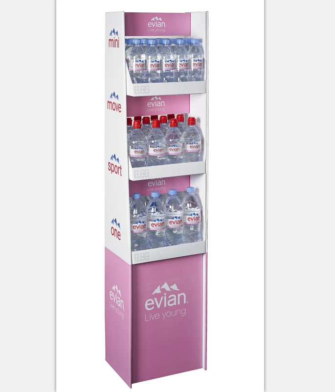 Evian Paper Display Stands