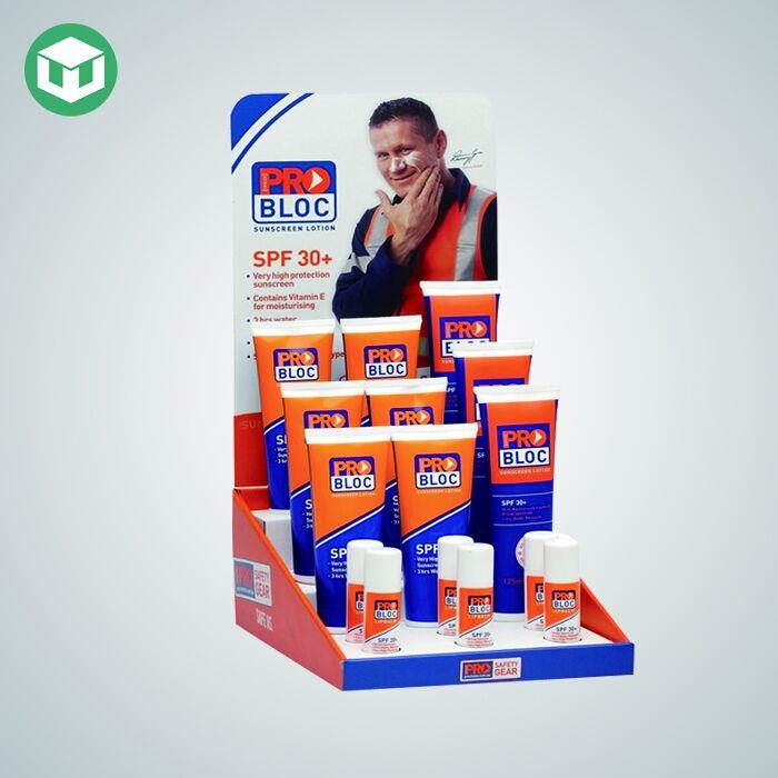 Men's Cosmetics Cardboard Display Rack
