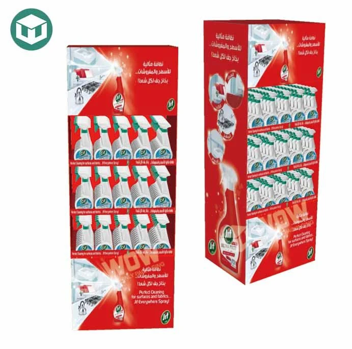 Cleanning Products Floor Cardboard Display Stand