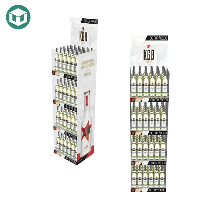 Drink Promotional Display Customized Coffee Display Promotional Paper Rack