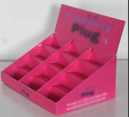 Customized Cosmetic Eyelashes Cardboard Desktop Display