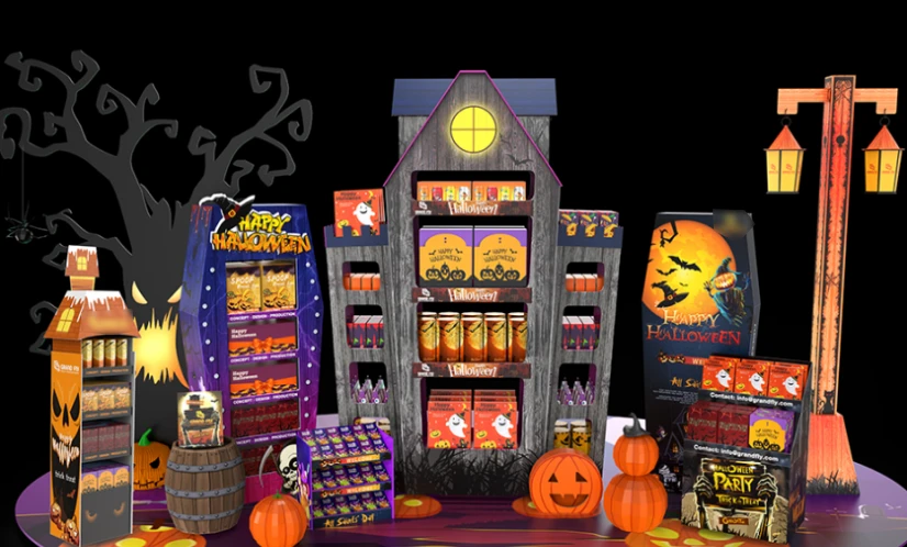 Halloween Theme POS Display Case Share