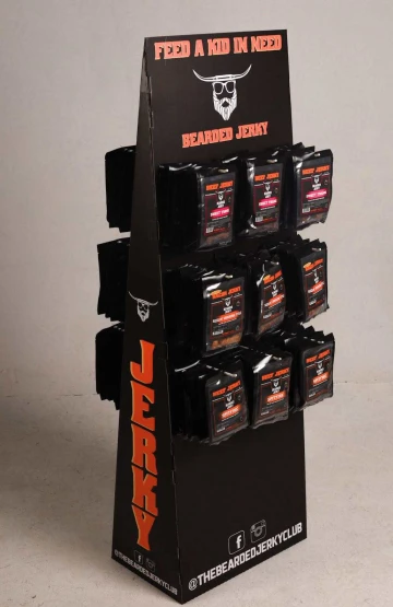 Custom Snacks Floor Hook Cardboard Display