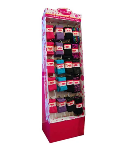 Best Selling Hook Display Tier Corrugated Floor Display Show Shelf From Chine...