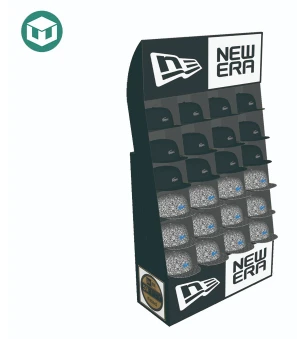 Black Hat Floor Cardboard Display Stand