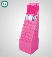 Customized 10-layer Book Floor Cardboard Display Stand