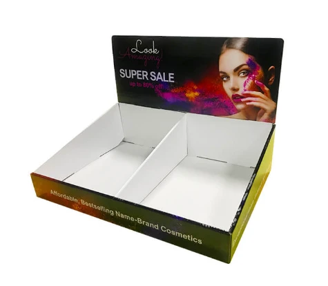 Cardboard Carton Paper Retail Counter Top Display For Cosmetic