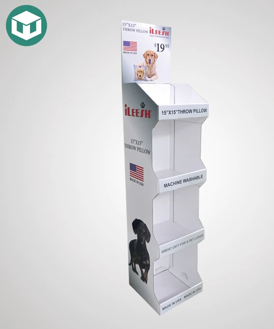POP Cardboard Displays Stands Hollow Plastic Plate Material Display For Pet Food
