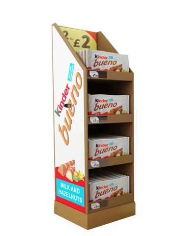Promotional Corrugated In Supermarket Snack Retail Store Paper Shelf Food Snack
