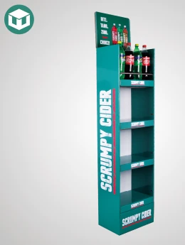 Hot Selling Beverage Cardboard Floor Display Stand