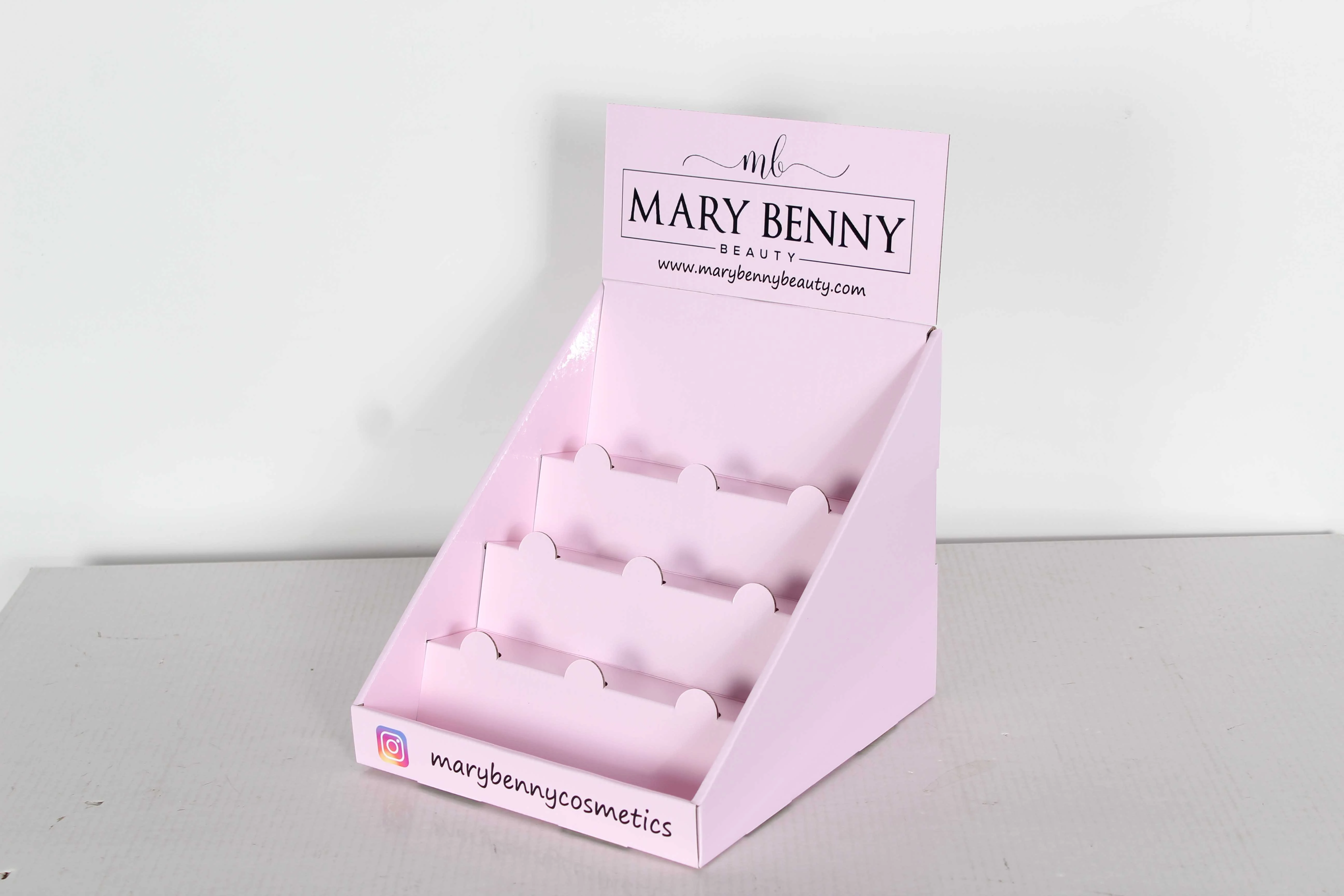 Wholesale Custom LOGO Size PDQ Cardboard Display Desktop Paper Shelf