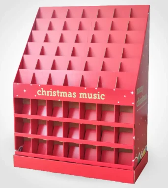 Free Standing Half Pallet Cardboard Pocket Display For Book/CD